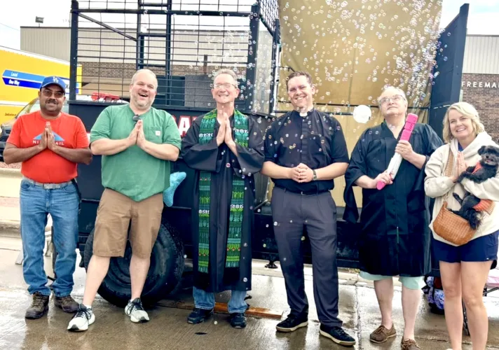 Fun with foam during Webster City Market Nights tonight